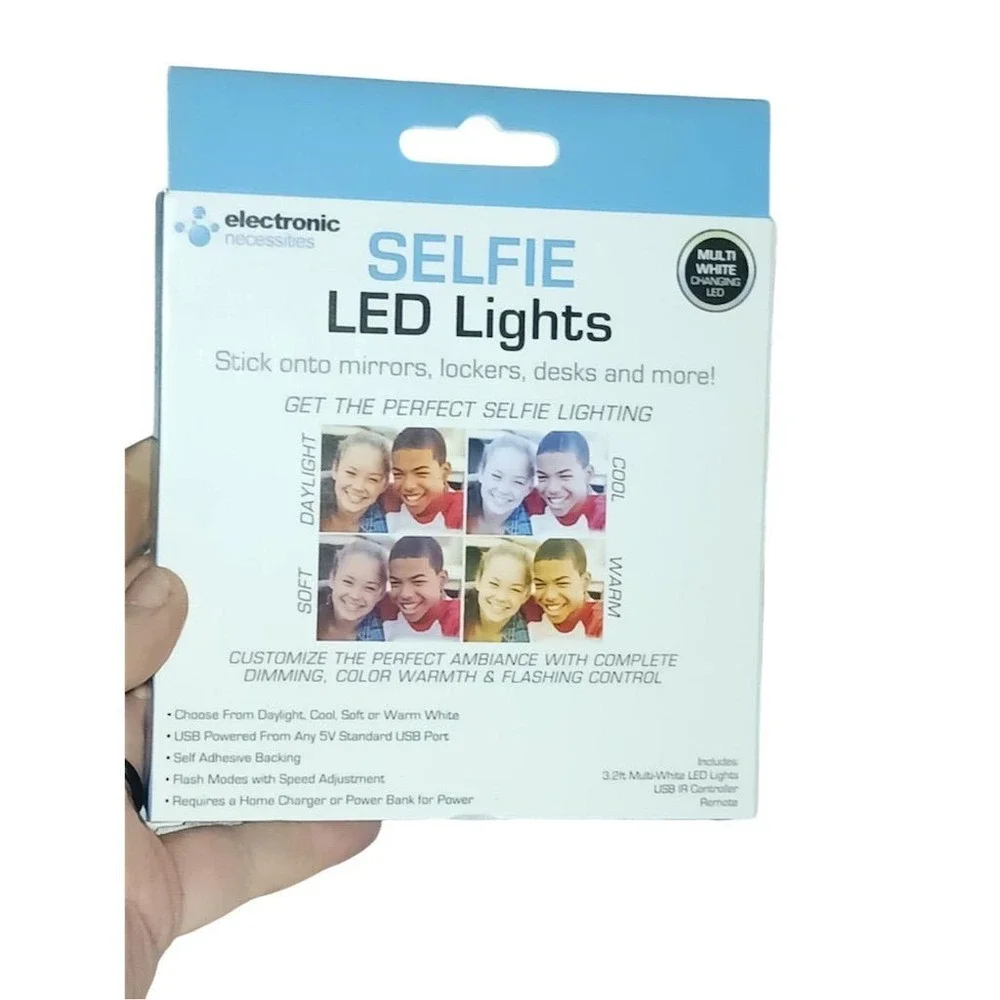 Selfie LED Light Strip USB Powered with Remote Control White 3.3ft electronic‎
